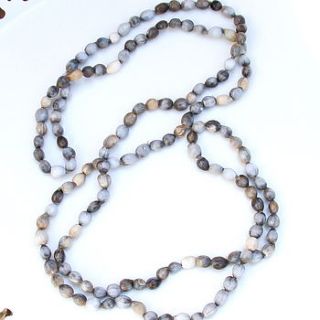 african seed bead long necklace by myhartbeading