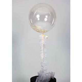 serenity feather filled balloon by bubblegum balloons