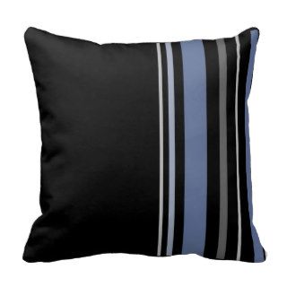 Vertical Black Multicolor Stripe Pillow Pillow