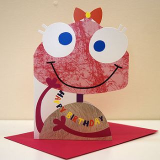 little monster mabel birthday card by nella