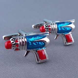 sci fi ray gun cufflinks by wild life designs