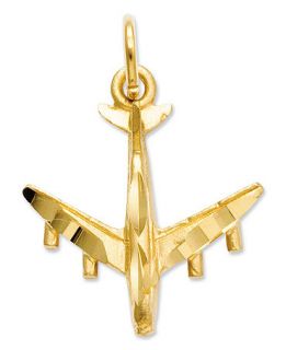 14k Gold Charm, 3D Airplane Charm   Jewelry & Watches