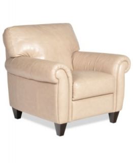 Umbria Leather Living Room Chair, 41W x 37D x 36H   Furniture