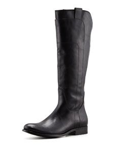 Frye Melissa Tall Leather Riding Boot, Black