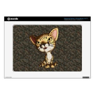 Camo Cute Artistic Toon Charcoal Cheetah Wild Cat Samsung Chromebook Decal