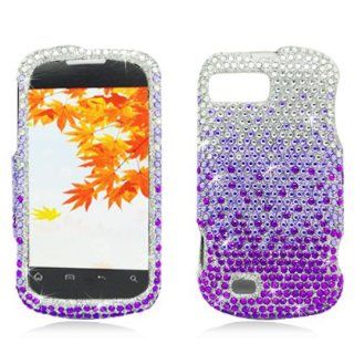 Aimo Wireless ZTEN850PCDI174 Bling Brilliance Premium Grade Diamond Case for ZTE Fury/Director N850   Retail Packaging   Purple Waterfall Cell Phones & Accessories