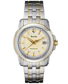 Bulova Mens Precisionist Two Tone Stainless Steel Bracelet Watch 42mm 98B156   Watches   Jewelry & Watches