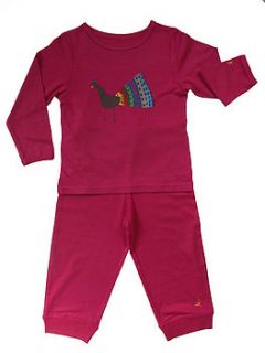 girls peacock pyjamas by chatterpants