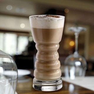 barista latte coffee glass by mocha