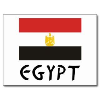 Egypt Flag & Word Post Card