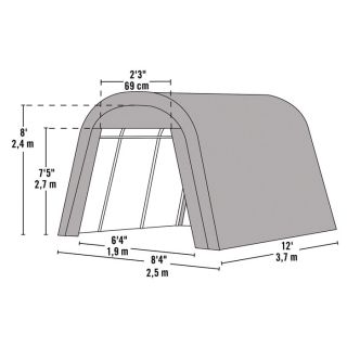 ShelterLogic Ultra Shed — Round Style, 12Ft.L x 8Ft.W x 8Ft.H, Model# 76813  Round Style Instant Garages