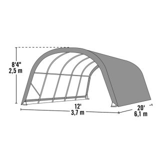 ShelterLogic Run-In Shelter — Round, 20ft.L x12ft.W x 8ft.H, Model# 51341  Ag Shelters