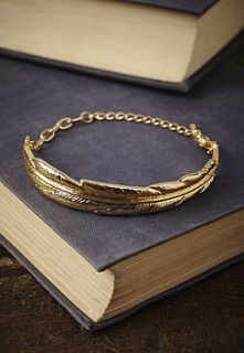 gold leaf bracelet by lime lace