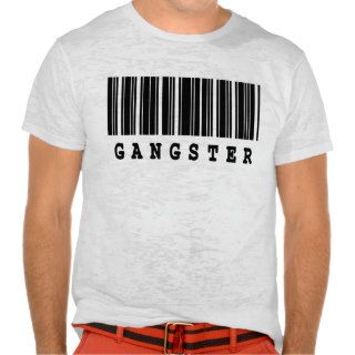 gangster barcode design tee shirt