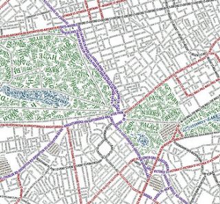 london typographic map by axis maps