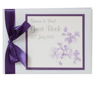 personalised sienna wedding guest book by dreams to reality design ltd