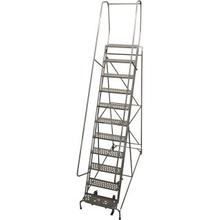 Cotterman Rolling Steel Ladder — 450-Lb. Capacity, 11-Step Ladder, 110in.H Platform, Model#  Rolling Ladders   Platforms