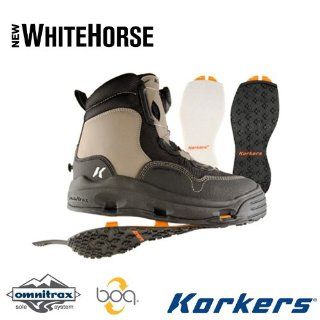 Korkers WhiteHorse Wading Boots 10  Fishing Wader Boots  Sports & Outdoors