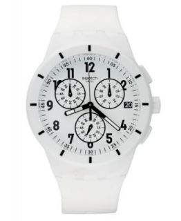 Swatch Watch, Unisex Swiss Chronograph Twice Again Black Silicone Strap 42mm SUSB401   Watches   Jewelry & Watches