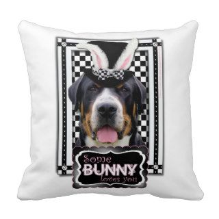 Easter   Some Bunny Loves You   Swissie Throw Pillows