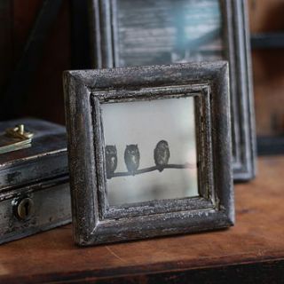 aged grey square photo frame by discover attic.