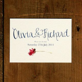hand lettered wedding save the date card by feel good wedding invitations