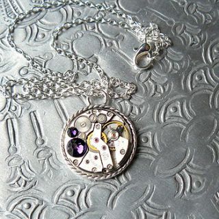 watch movement necklace by pennyfarthing designs