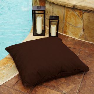 Clara Brown 28 inch Square Indoor/ Outdoor Sunbrella Floor Pillow Outdoor Cushions & Pillows