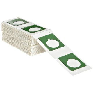Brady M71EP 167 593 GN 1.2" Width x 1.5" Height Green Color B 593 Adhesive Taped Polyester Raised Panel Labels With Gloss Finish For BMP71 Printers (100 Per Box)