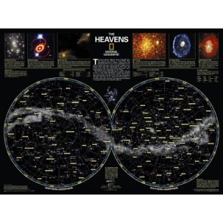 National Geographic Maps The Heavens Poster Map