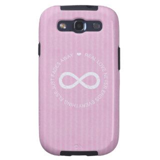 Love Infinity pink stripe Samsung Galaxy S3 Case