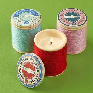 sew cute scented spool candle gift by red berry apple