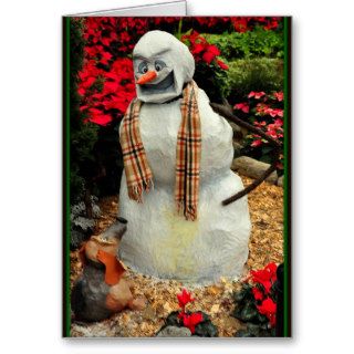 Funny Snowman Christmas Card