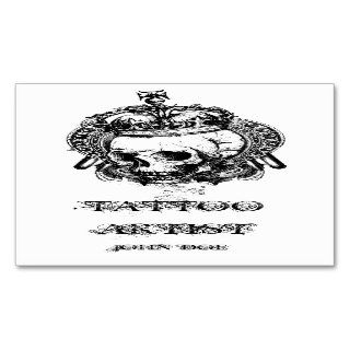 Skull with Crown Tattoo Artist Business Card Templates