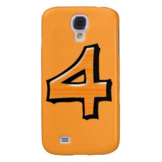 Silly Number 4 orange iPhone 3G Case Samsung Galaxy S4 Case