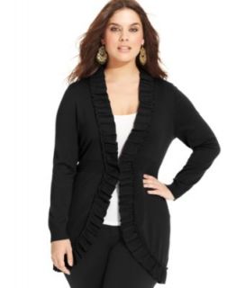 Charter Club Plus Size Long Sleeve Layered Look Sweater   Sweaters   Plus Sizes