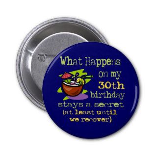 30th Birthday Gifts Pin