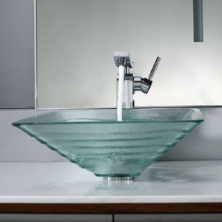 Kraus Bathroom Combos Alexandrite Glass Vessel Bathroom Sink with