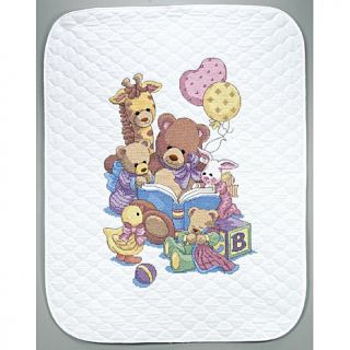 Dimensions Baby Hugs Teddy Cross Stitch Quilt Kit   34x43in