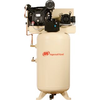 Ingersoll Rand Type-30 Reciprocating Air Compressor (Fully Packaged) — 5 HP, 230 Volt 1 Phase, Model# 2475N5FP  19 CFM   Below Air Compressors