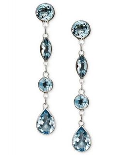 14k Gold Earrings, Blue Topaz Earrings (4 1/6 ct. t.w.)   Earrings   Jewelry & Watches