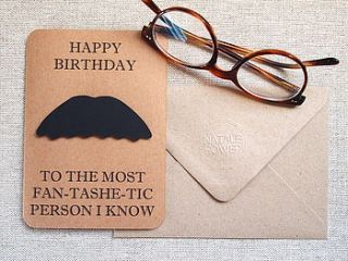 personalised moustache card by nataliepower