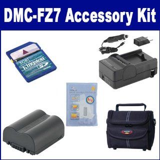 Panasonic Lumix DMC FZ7 Digital Camera Accessory Kit includes SDCGAS006 Battery, SDM 162 Charger, KSD2GB Memory Card, ZELCKSG Care & Cleaning, ST80 Case  Camera & Photo