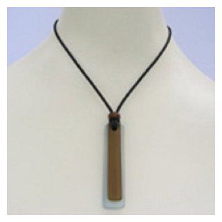 Handcrafted Seaglass Brown & Light Blue Recycled Glass Pendant Necklace 00360 162 Jewelry