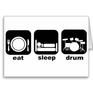 Eat Sleep Drum Shirt Bumper Sticker Cards