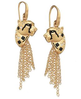 SIS by Simone I Smith 18k Gold over Sterling Silver Earrings, Cheetah Fringe Earrings   Earrings   Jewelry & Watches