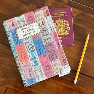 personalised travel journal by grace & favour home