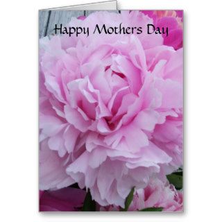 Mothers Day Card Pink Peonies / Peony Flowers
