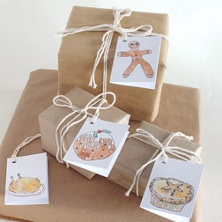 christmas food gift tags by mellor ware
