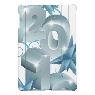 Silver and Blue Christmas 2013 Ornaments iPad Mini Covers